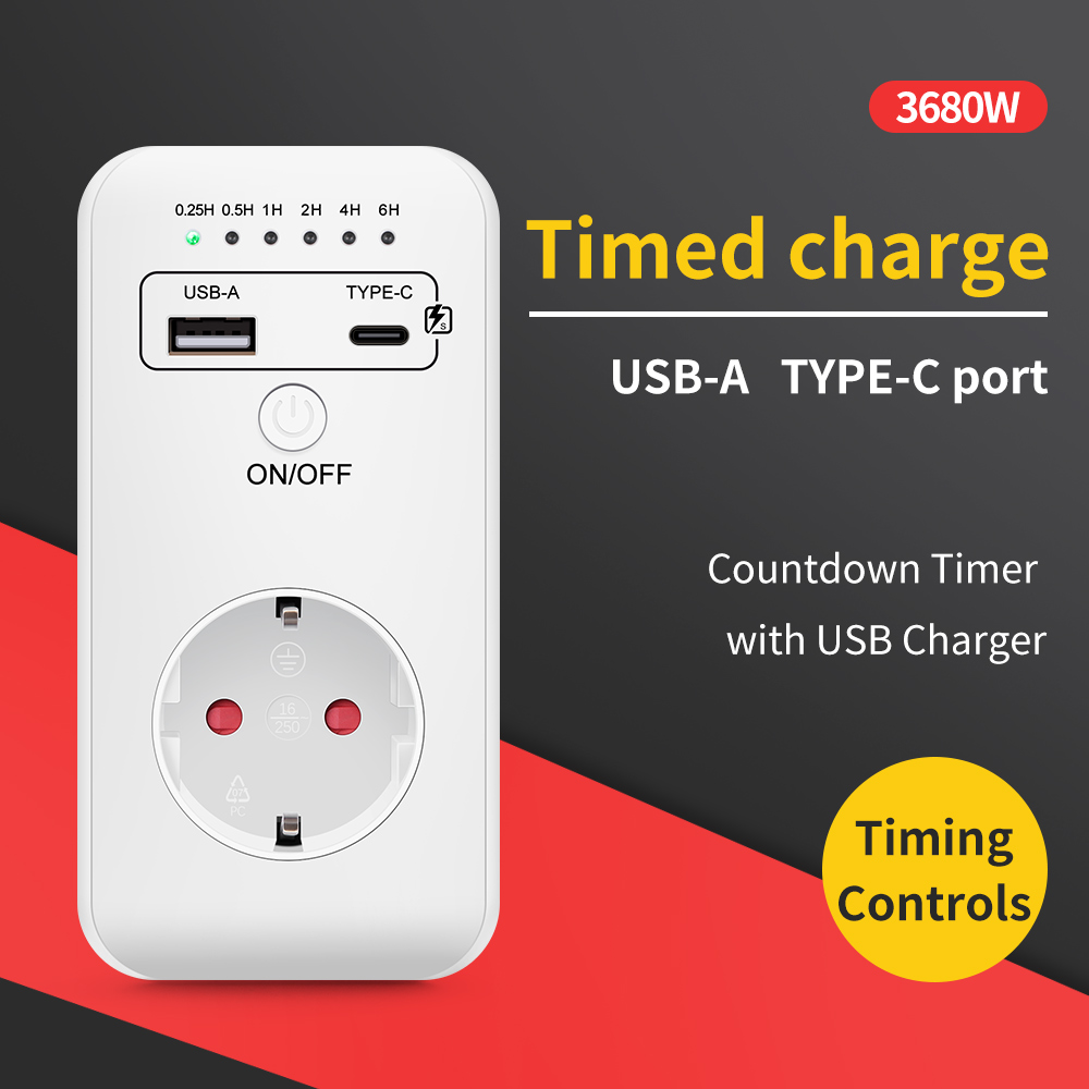 Kitchen Appliances Outlet - USB Typ C Timer Schalter Digital