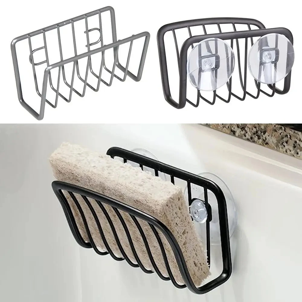 Kitchen Appliances Storage - Schwammhalter für Küchenspüle, Edelstahl-Saugnapf, Schwamm-Caddy, Küchenzubehör,