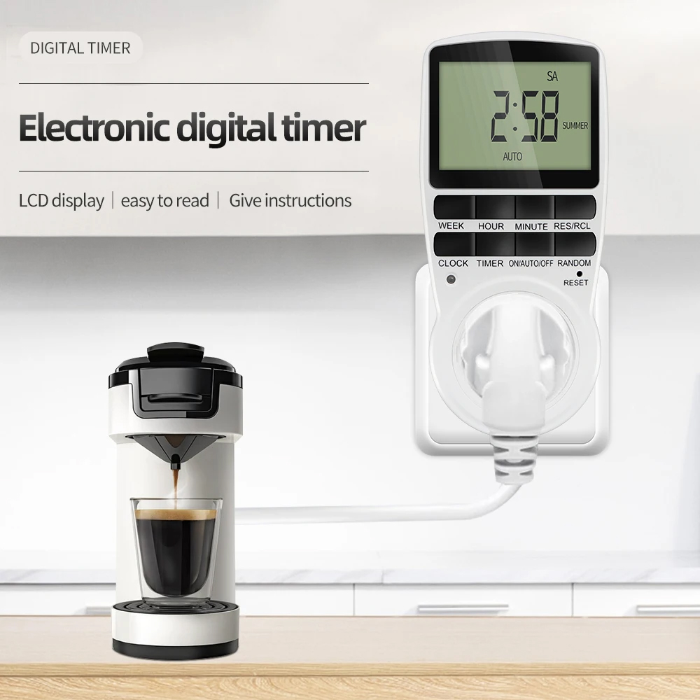 Kitchen Appliances Outlet - Elektronischer Digitaler Zeitschalter EU Programmierbarer Elektronischer