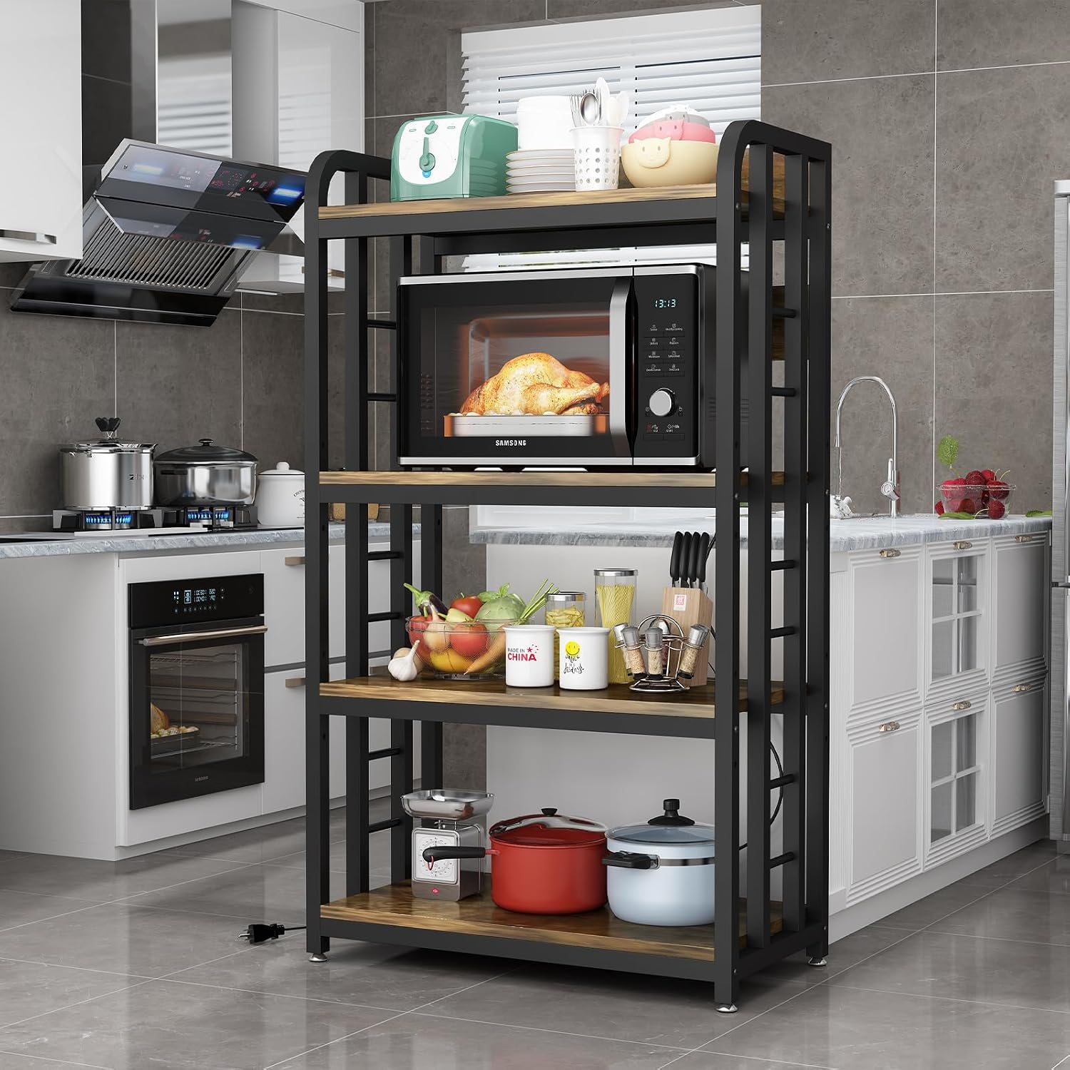 4-stöckiges Küchenregal mit St – Kitchen Appliances Outlet Bewertung und Preis