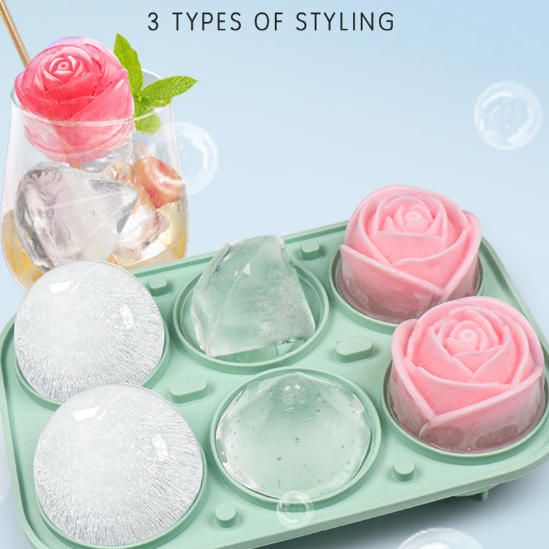 3D Rose Diamant Runde Eiswürfe – Kitchen Appliances Holder Bewertung und Preis