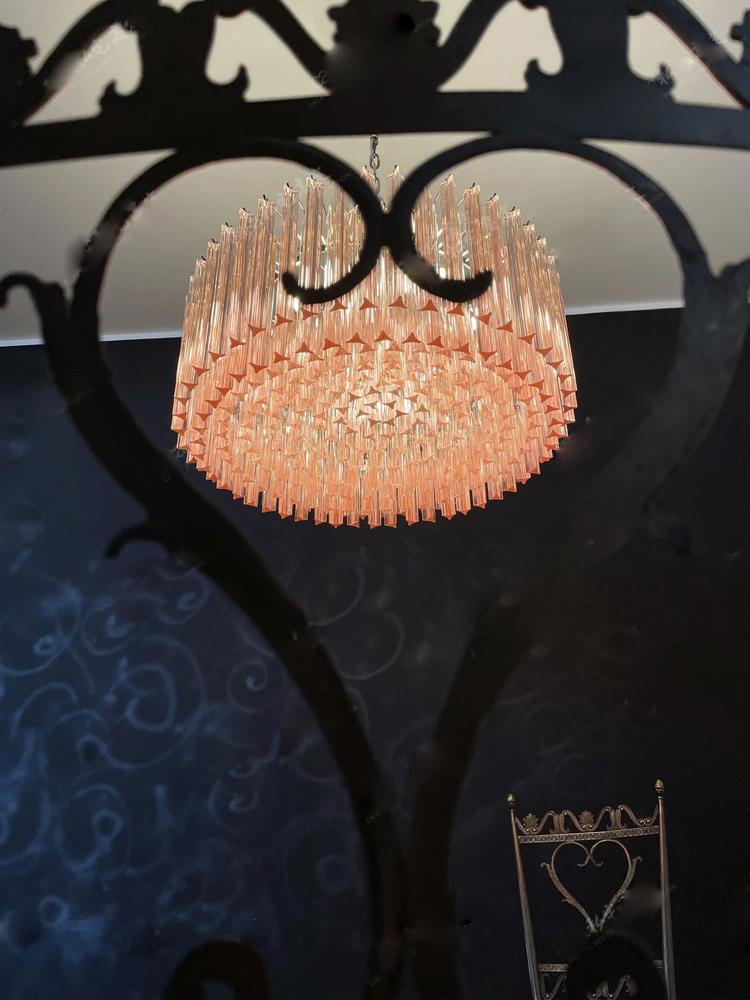 Runder Rosa Glas-Kronleuchter  – Kitchen Appliances Luxury Bewertung und Preis