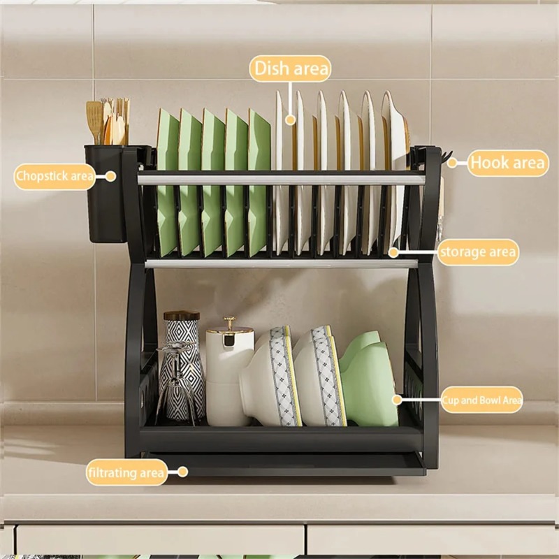 2-stufiger Geschirr-Abtropfstä – Kitchen Appliances Storage Bewertung und Preis